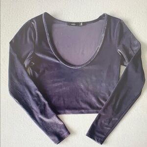 Talula Black Long Sleeve Crop Top